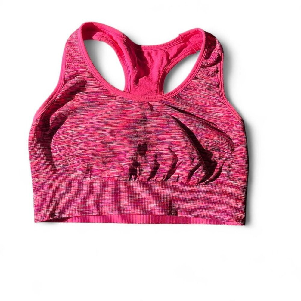 Tek Gear Neon Pink Low Impact Racerback Sports Bra Women's Size Small Wireless - Picture 1 of 3